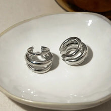 Stainless Steel Layered Cuff Earrings Fashion Jewelry