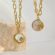 Titanium Steel Sun & Moon Necklace Necklaces