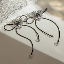 Stainless Steel Wax Rope Heart Earrings Earrings