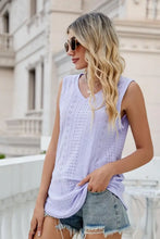 Eyelet V-Neck Tank Tanks & Camis