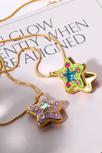 Rhinestone Decor Star Box Pendant Necklace Necklaces