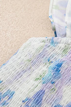 Floral Smocked High Waist Double Ruffle Sleeveless Long Dress Casual Dresses