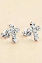 Moissanite Cross Stud Earrings Earrings