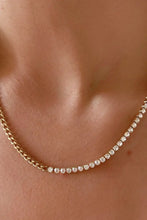 Inlaid Zircon Stainless Steel Necklace Gold One Size Necklaces