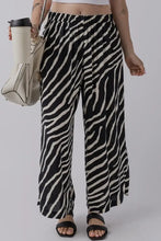 Zebra Striped Summer Wide Leg Pants Woman Pants