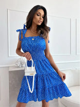 Polka Dot Square Neck Mini Cami Dress Casual Dresses