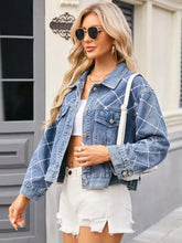Pearl Trim Long Sleeve Denim Jacket Woman Outerwear