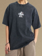 Men's Graphic Round Neck Half Sleeve T-Shirt Mens Tops