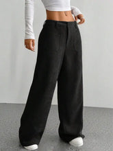 Wide Leg Pants with Pockets Woman Pants