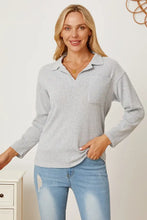 Collared Neck Dropped Shoulder T-Shirt Woman T Shirts