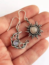 Alloy Moon & Sun Dangle Earrings Earrings
