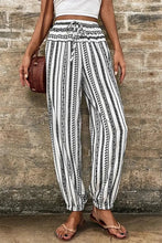 Printed Elastic Waist Pants Woman Pants