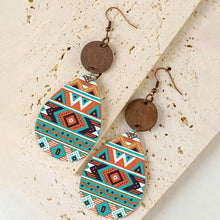 Geometric Wooden Teardrop Earrings Earrings