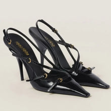 Square Toe Stiletto Pumps Black woman pumps