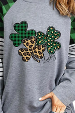 Lucky Clover Raglan Sleeve Sweatshirt Woman Sweatshirts