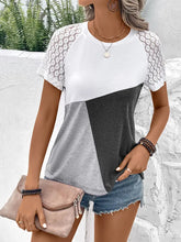 Ivy Lane Color Block Raglan Sleeve Round Neck Tee Woman T Shirts