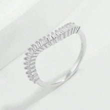925 Sterling Silver Inlaid Zircon Ring Fashion Jewelry