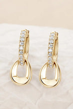 925 Sterling Silver Moissanite Double Hoop Earrings Earrings