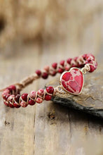 Handmade Heart Shape Natural Stone Bracelet Necklaces