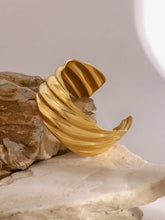 18K Gold-Plated Stainless Steel Open Ring Bracelets