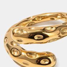 Titanium Steel Gold-Plated Bypass Ring Rings