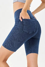 Basic Bae Asymmetrical Waist Denim Shorts with Pockets Denim Shorts