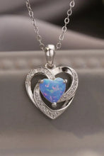 Opal Heart Pendant Necklace Necklaces