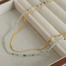 Beaded Titanium Steel Double-Layered Necklace Necklaces