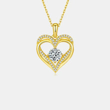 1.2 Carat Moissanite 925 Sterling Silver Heart Necklace Necklaces