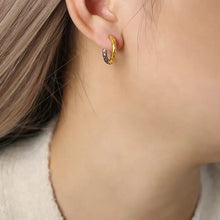 18K Gold-Plated Huggie Earrings Earrings