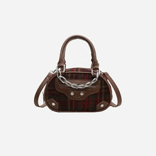 Plaid Print Crossbody Bag Brown One Size Handbags