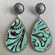 Alloy Teardrop Earrings Aqua One Size Earrings