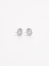 925 Sterling Silver Zircon Star Stud Earrings Silver One Size Earrings