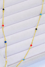 18K Gold-Plated Multicolored Bead Necklace Necklaces