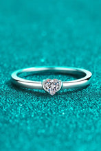 Heart-Shaped Moissanite Solitaire Ring Rings