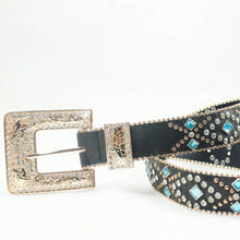 Rhinestone PU Leather Belt Belts