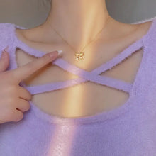 Copper Bow Shape Pendant Necklace Necklaces