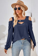 Cutout Square Neck Cold Shoulder T-Shirt Woman T Shirts