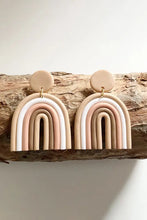 Rainbow Shape Dangle Earrings Tan One Size Earrings