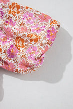 Floral Square Neck Knotted Ruffle Midi Dress Casual Dresses