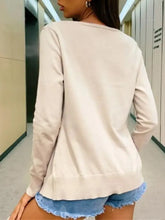 Button Up Long Sleeve Cardigan Woman Outerwear