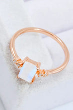 Rectangle Natural Moonstone Ring Rings