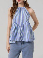 Striped Halter Neck Cami Tanks & Camis