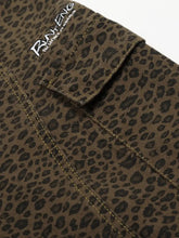 Men's Leopard Print Cargo Denim Shorts Denim Shorts