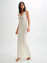 Openwork Sleeveless Maxi Dress Woman Maxi Dress