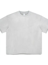 Men's Round Neck Half Sleeve T-Shirt Gray Mens Tops