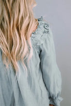 Frill Trim Flounce Sleeve Blouse Woman Blouses