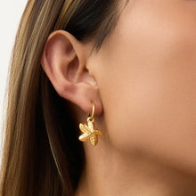 Vintage Gold Seashell & Starfish Drop Earrings Earrings