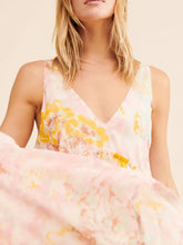 Printed V-Neck Sleeveless Dress Woman Casual Dress