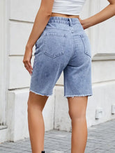 Raw Hem Denim Shorts Denim Shorts